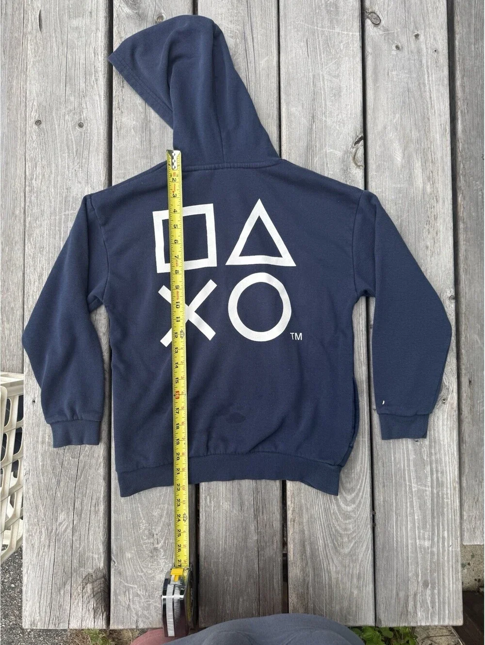 PlayStation PS5 Boys Hoodie‎ Youth L 10/12 Navy Gaming Pullover Sweatshirt